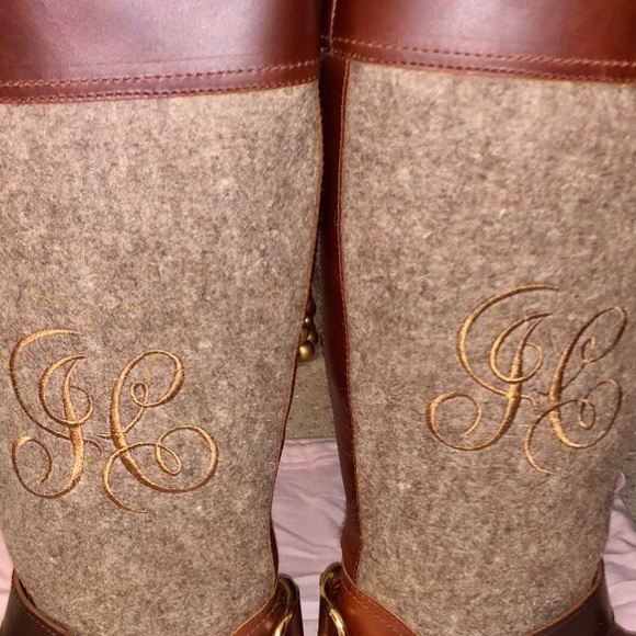 JUICY COUTURE RARE Y2K vintage tall riding boots w/dust bag embroidered JC monog - Picture 15 of 15